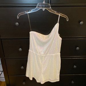 Sequin White Romper